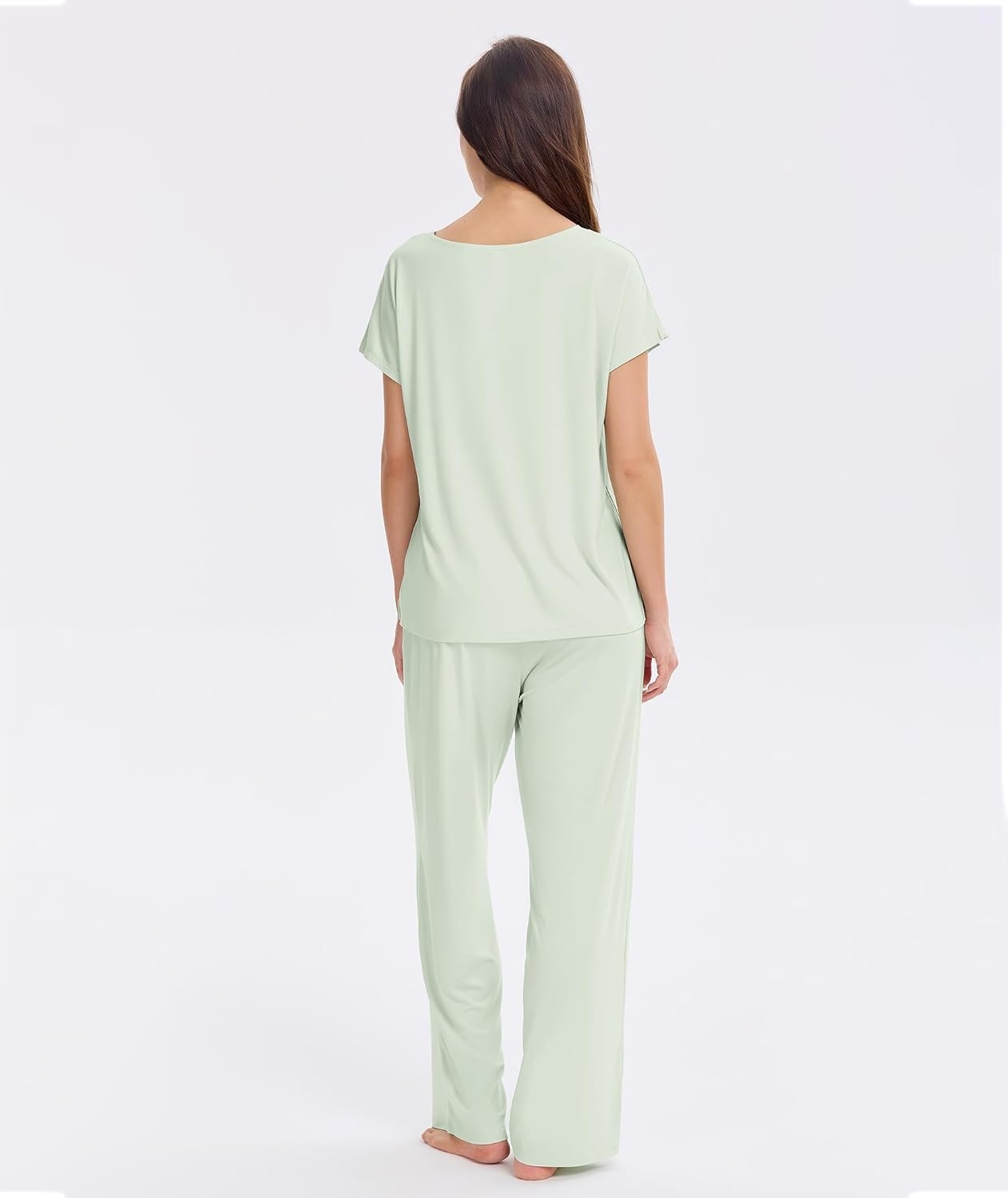 image:imageGYS Women Bamboo Viscose Short Sleeve PajamasCanary Green