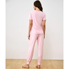 GYS Bamboo Viscose Cooling Pajamas for Women Short Sleeve Jogger Pants Pjs(Pink)