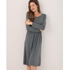 GYS Bamboo Viscose Long Sleeve Nightgowns for Women Silky Soft Sleep Shirt(Dark Heather Grey)
