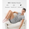 GYS Bamboo Viscose Pajama Sets for Women, Soft Matching Fitted Loungewear(Heather Grey)