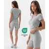 GYS Bamboo Viscose Pajama Sets for Women, Soft Matching Fitted Loungewear(Heather Grey)