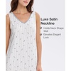 GYS Cooling Bamboo Viscose Nightgowns for Women(Lavender Stripes)