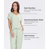 GYS Women Bamboo Viscose Short Sleeve Pajamas(Canary Green)