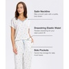 GYS Women Bamboo Viscose Short Sleeve Pajamas(Lavender Stripes)