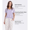 GYS Women Bamboo Viscose Short Sleeve Pajamas(Lavender Whisper)