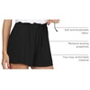 GYS Women’s Bamboo Viscose Cooling High Waisted Pajama Shorts(Black)