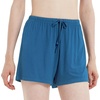 GYS Women’s Bamboo Viscose Cooling High Waisted Pajama Shorts(Blue)