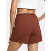 GYS Women’s Bamboo Viscose Cooling High Waisted Pajama Shorts(Brick Red)