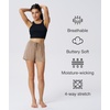 GYS Women’s Bamboo Viscose Cooling High Waisted Pajama Shorts(Camel)