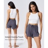 GYS Women’s Bamboo Viscose Cooling High Waisted Pajama Shorts(Dark Grey)