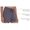 GYS Women’s Bamboo Viscose Cooling High Waisted Pajama Shorts(Dark Grey)