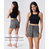 GYS Women’s Bamboo Viscose Cooling High Waisted Pajama Shorts(Dark Heather Grey)