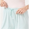 GYS Women’s Bamboo Viscose Cooling High Waisted Pajama Shorts(Green Stripe)