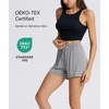 GYS Women’s Bamboo Viscose Cooling High Waisted Pajama Shorts(Heather Grey)