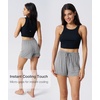 GYS Women’s Bamboo Viscose Cooling High Waisted Pajama Shorts(Heather Grey)