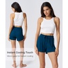 GYS Women’s Bamboo Viscose Cooling High Waisted Pajama Shorts(Ink Blue)