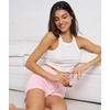 GYS Women’s Bamboo Viscose Cooling High Waisted Pajama Shorts(Pink)