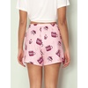 GYS Women’s Bamboo Viscose Cooling High Waisted Pajama Shorts(Pink Coffee Cup)