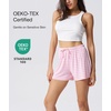 GYS Women’s Bamboo Viscose Cooling High Waisted Pajama Shorts(Pink and White Stripe)