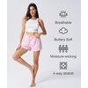 GYS Women’s Bamboo Viscose Cooling High Waisted Pajama Shorts(Pink and White Stripe)