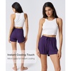 GYS Women’s Bamboo Viscose Cooling High Waisted Pajama Shorts(Purple)