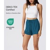 GYS Women’s Bamboo Viscose Cooling High Waisted Pajama Shorts(Teal Blue)