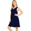 GYS Women’s Bamboo Viscose Cooling Tank Nightgowns(Navy)