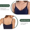 GYS Women’s Bamboo Viscose Full Slips for Under Dresses Cami Slip Dress(A- Navy)