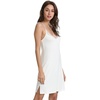 GYS Women’s Bamboo Viscose Full Slips for Under Dresses Cami Slip Dress(A- White)