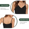 GYS Women’s Bamboo Viscose Full Slips for Under Dresses Cami Slip Dress(B- Black)