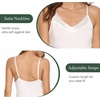 GYS Women’s Bamboo Viscose Full Slips for Under Dresses Cami Slip Dress(B- White)