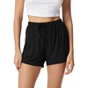 GYS Women’s Bamboo Viscose Cooling High Waisted Pajama Shorts(Black)
