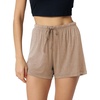 GYS Women’s Bamboo Viscose Cooling High Waisted Pajama Shorts(Camel)