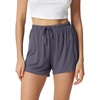 GYS Women’s Bamboo Viscose Cooling High Waisted Pajama Shorts(Dark Grey)