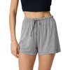 GYS Women’s Bamboo Viscose Cooling High Waisted Pajama Shorts(Heather Grey)