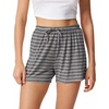 GYS Women’s Bamboo Viscose Cooling High Waisted Pajama Shorts(Heather Grey Stripe)