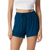 GYS Women’s Bamboo Viscose Cooling High Waisted Pajama Shorts(Ink Blue)