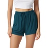 GYS Women’s Bamboo Viscose Cooling High Waisted Pajama Shorts(Lyons Blue)