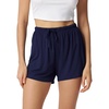 GYS Women’s Bamboo Viscose Cooling High Waisted Pajama Shorts(Navy)