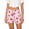 GYS Women’s Bamboo Viscose Cooling High Waisted Pajama Shorts(Pink Coffee Cup)