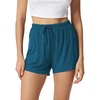 GYS Women’s Bamboo Viscose Cooling High Waisted Pajama Shorts(Teal Blue)