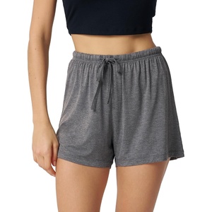 GYS Women’s Bamboo Viscose Cooling High Waisted Pajama Shorts(Dark Heather Grey)