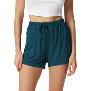 GYS Women’s Bamboo Viscose Cooling High Waisted Pajama Shorts(Lyons Blue)