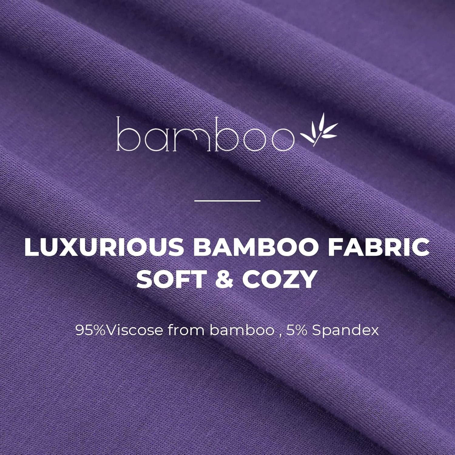 image:imageGYS Bamboo Viscose Pajamas for Women Set Summer Capri Pajamas SleepwearAir Purple