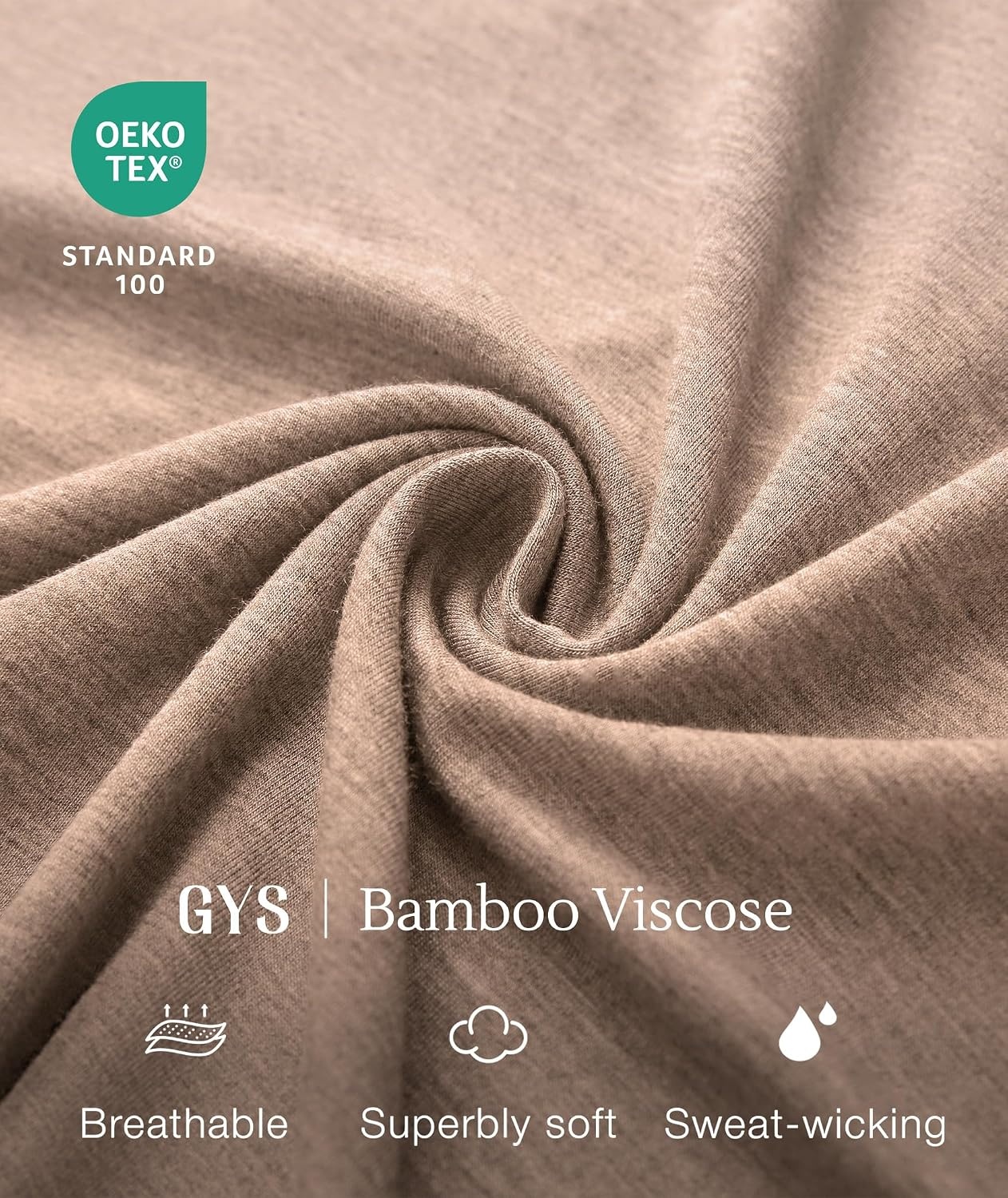 image:imageGYS Bamboo Viscose Pajamas for Women Set Summer Capri Pajamas SleepwearCamel