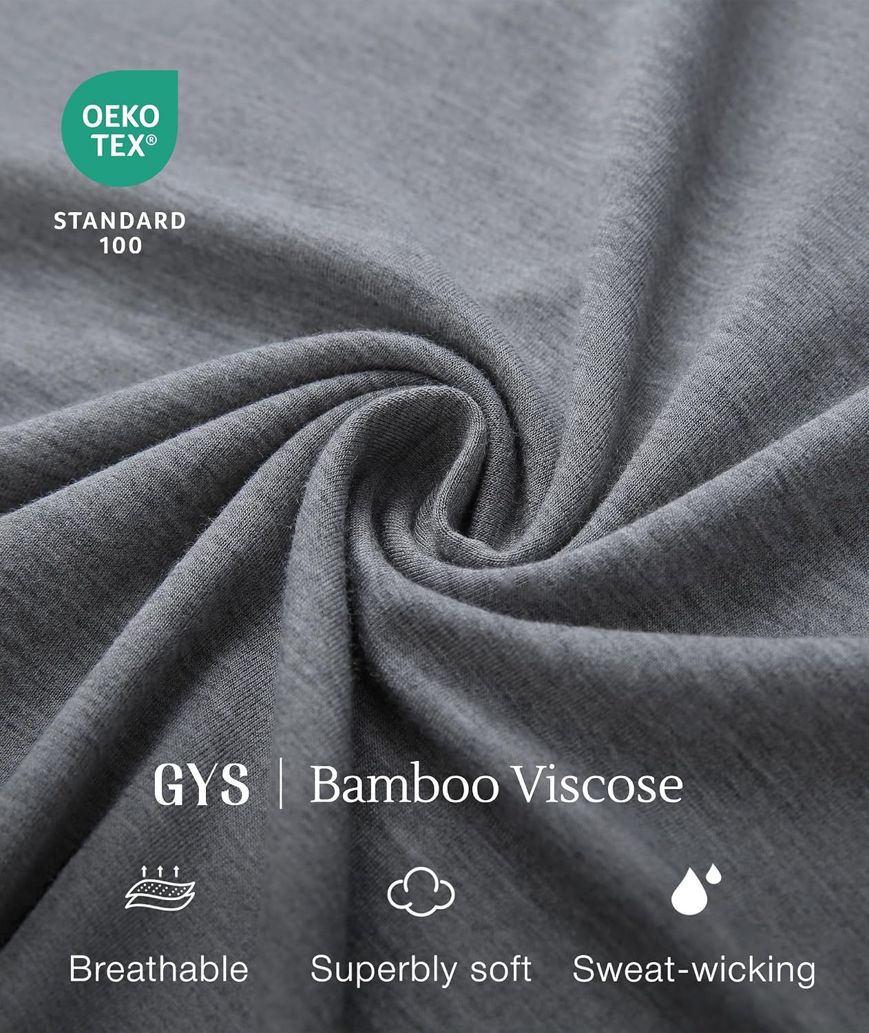 image:imageGYS Bamboo Viscose Pajamas for Women Set Summer Capri Pajamas SleepwearDark Heather Grey