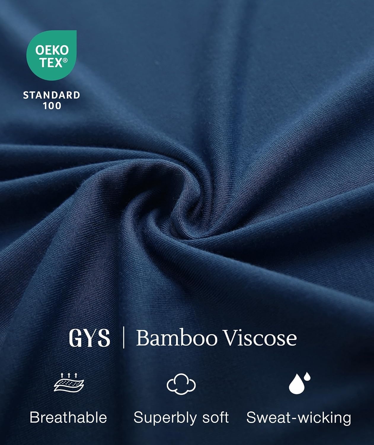 image:imageGYS Bamboo Viscose Pajamas for Women Set Summer Capri Pajamas SleepwearInk Blue