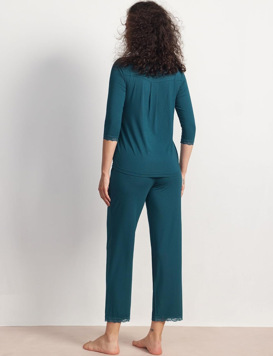 image:imageGYS Bamboo Viscose Womens Capri Pajamas SetInk Blue