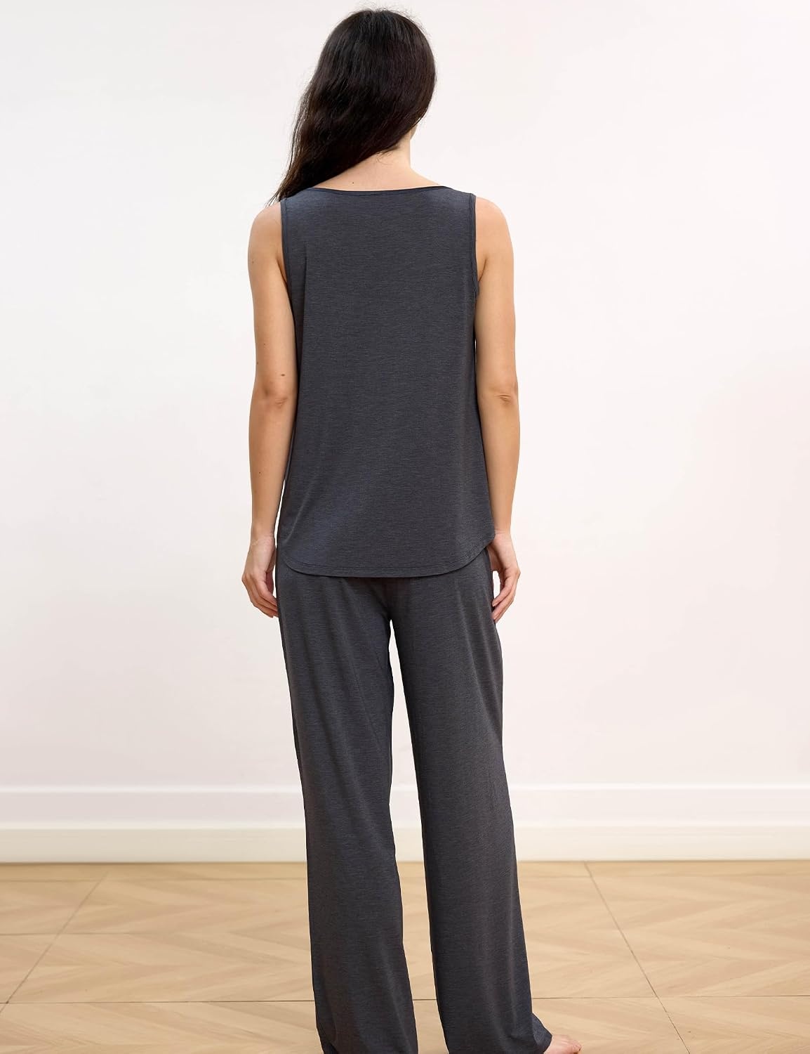 image:imageGYS Cooling Bamboo Viscose Pajamas for WomenDark Heather Grey