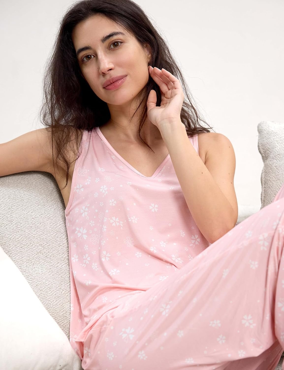 image:imageGYS Cooling Bamboo Viscose Pajamas for WomenPink Floral